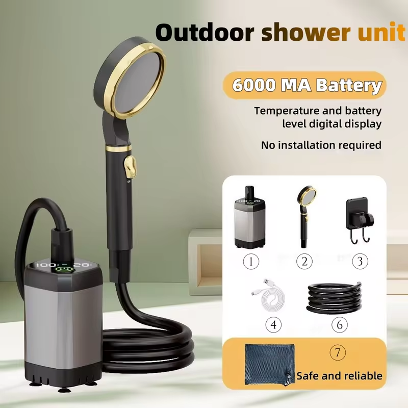 Outdoor Camping Kit - Kit de douche électrique portable d'extérieur,
