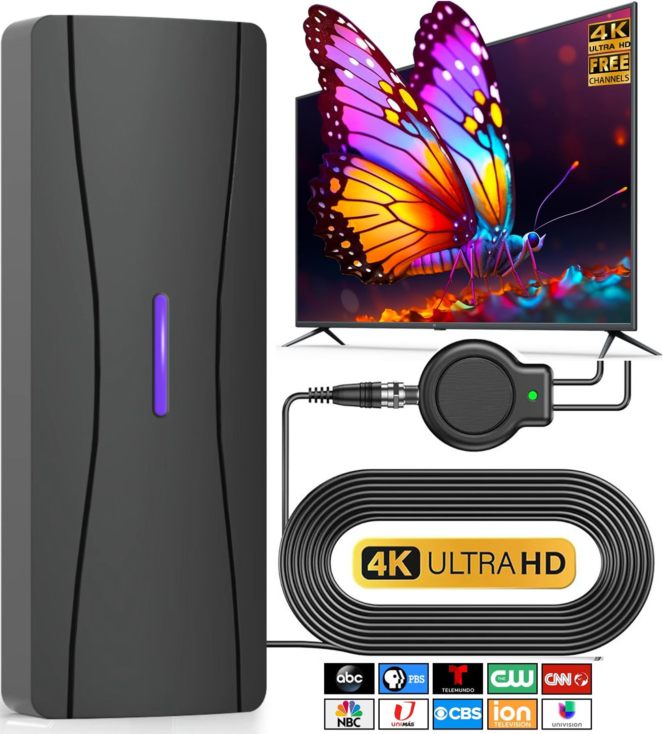 Outdoor Camping Tv - Antenne TV numérique HDTV amplifiée 1080p