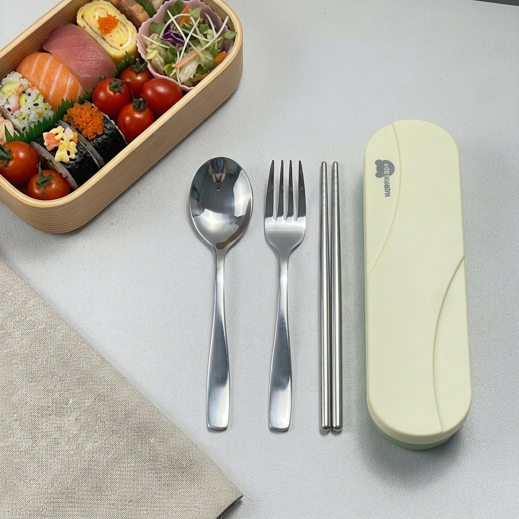 Camping Quiet - Ensemble de couverts portables en acier