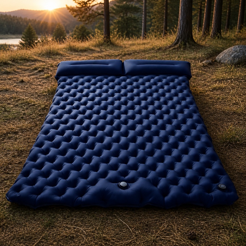 Outdoor Inflatable Camping Tent With Air Pump - Matelas gonflable double portable pour le