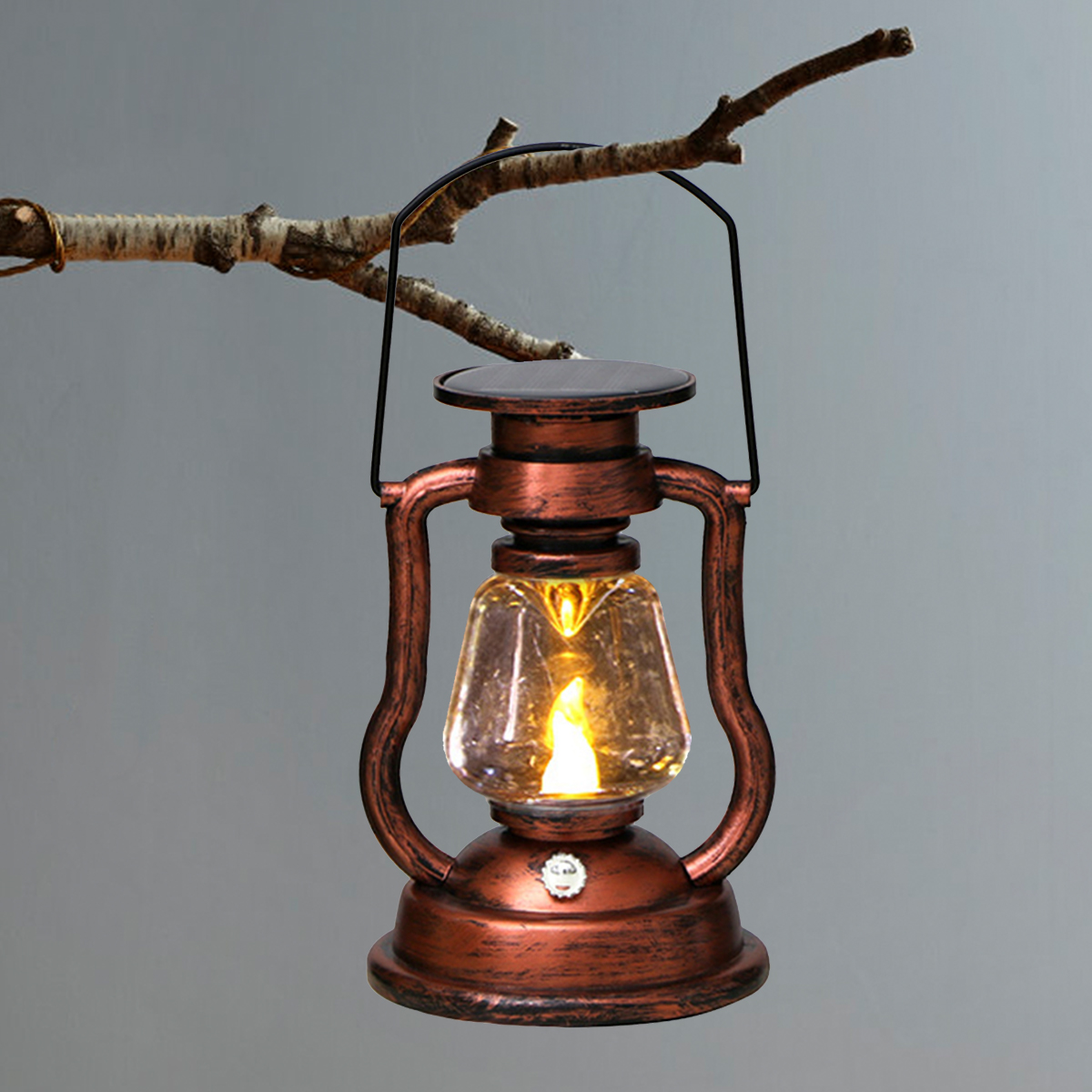 Outdoor Camping Adventure Lamp - Lampe d'ambiance rétro LED solaire, lanterne