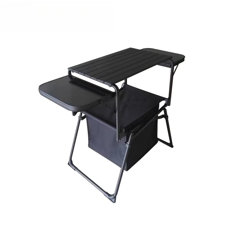 Outdoor Camping Kitchen Setup - Table pliante d'extérieur en aluminium avec