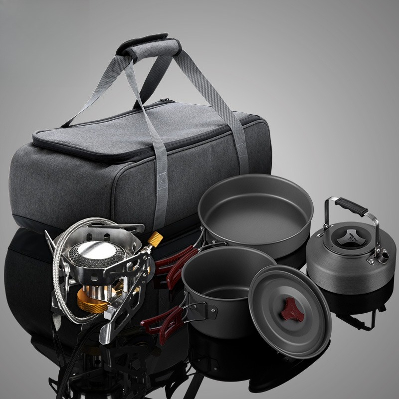 Outdoor Camping Kit - Ensemble de cuisson portable à gaz