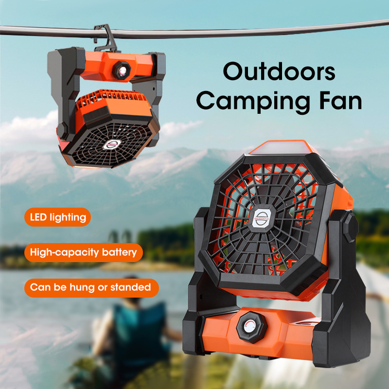 Outdoor Camping Items - Ventilateur de Camping 10000mAh avec lanterne