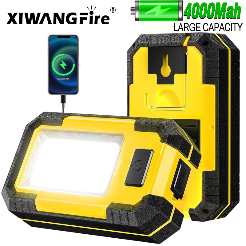 Outdoor Camping Adventure Lamp - Lampe de travail rechargeable 4000 mAh,