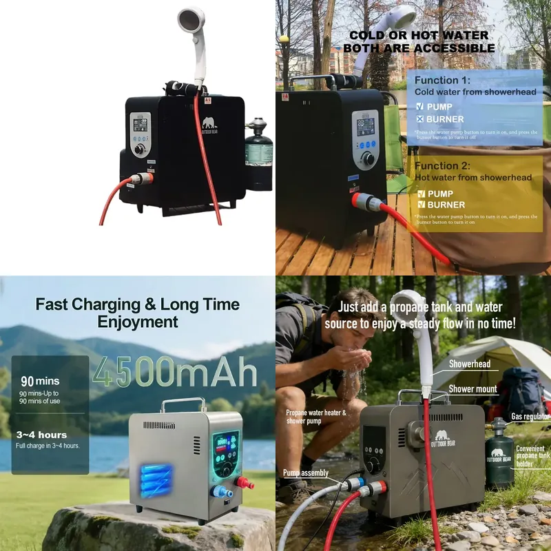 Outdoor Camping Water Heater - Douche portable chauffante pour camping en