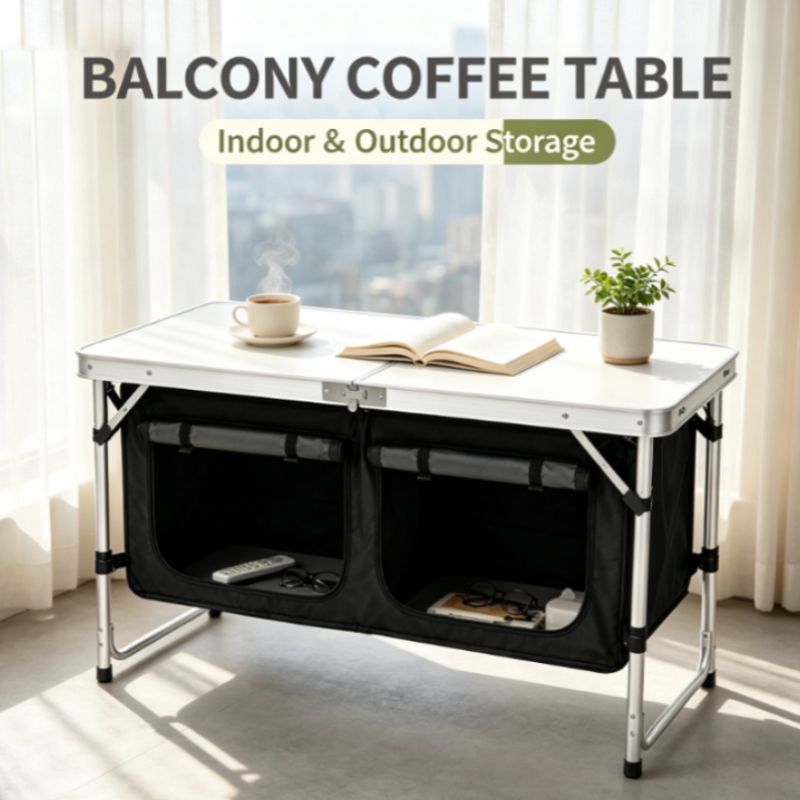 Outdoor Camping Kitchen Setup - Table de camping pliante en aluminium