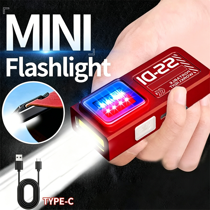 Outdoor Camping Adventure Lamp - Mini lampe de poche LED COB,