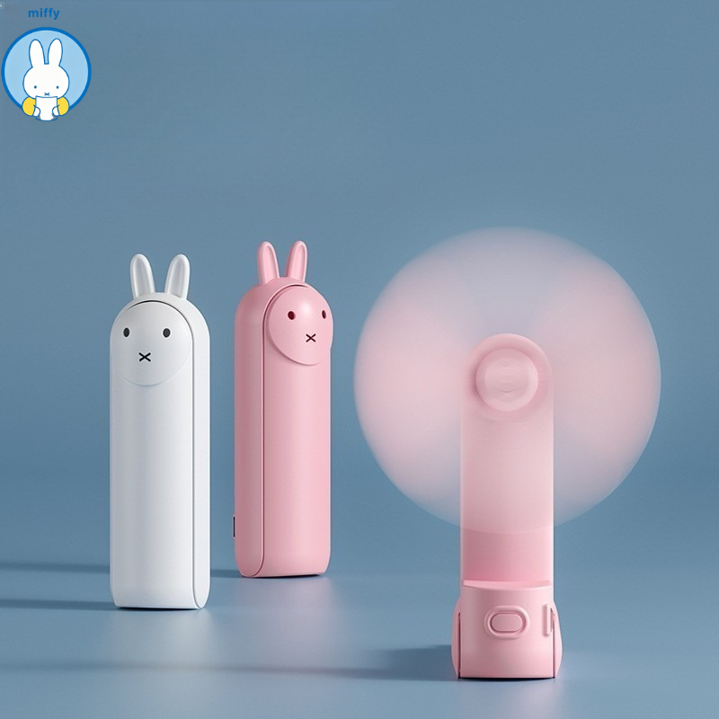 Camping Quiet - Ventilateur portable pliable Kawaii Miffy, rechargeable
