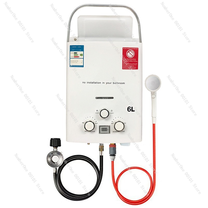 Outdoor Camping Water Heater - Chauffe-eau instantané au propane GPL 6L