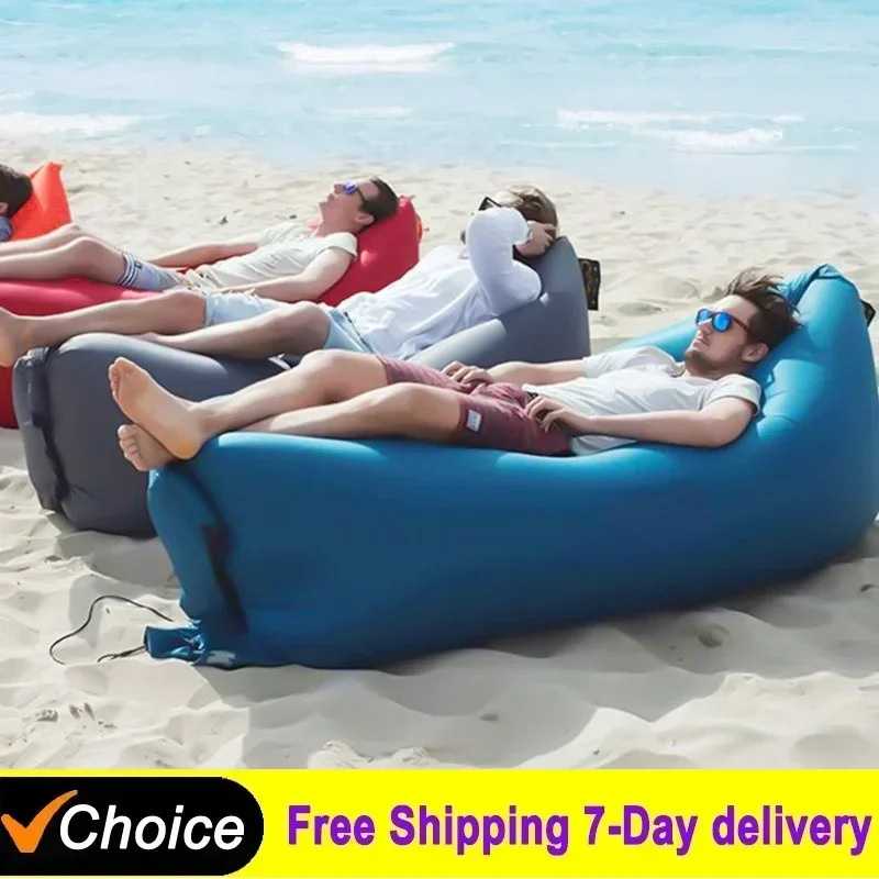 Outdoor Camping Couch - Canapé gonflable portable d'extérieur, chaise longue