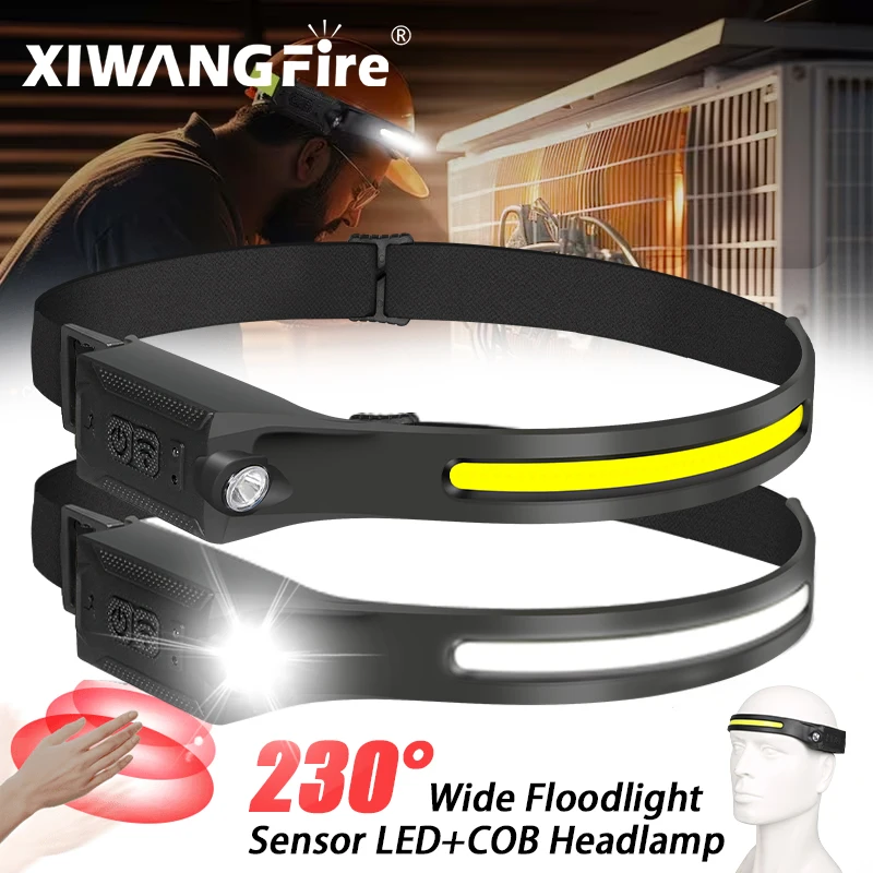 Outdoor Camping Adventure Lamp - Lampe frontale LED rechargeable, 3 modes