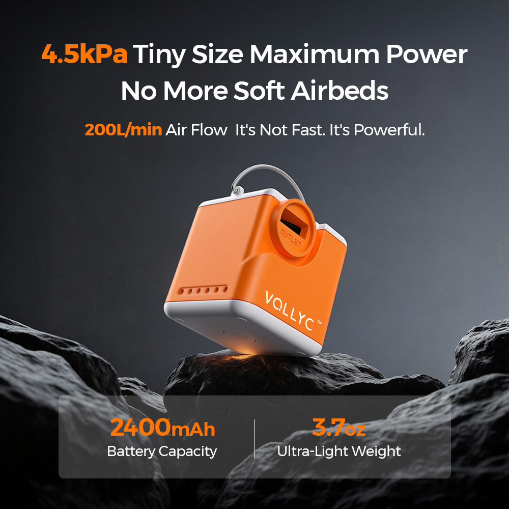 Outdoor Inflatable Camping Tent With Air Pump - Pompe à air électrique VOLLYC, NANO