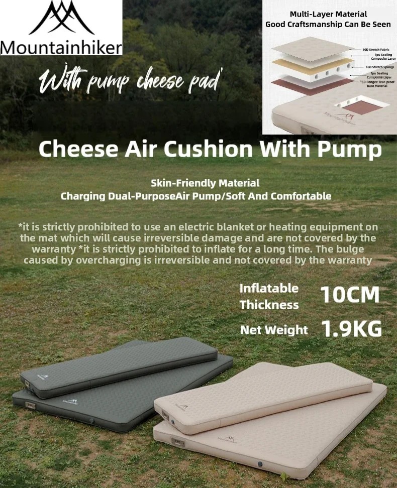MOUNTAINHIKER matelas pneumati - Outdoor Inflatable Camping Tent With Air Pump avis et prix