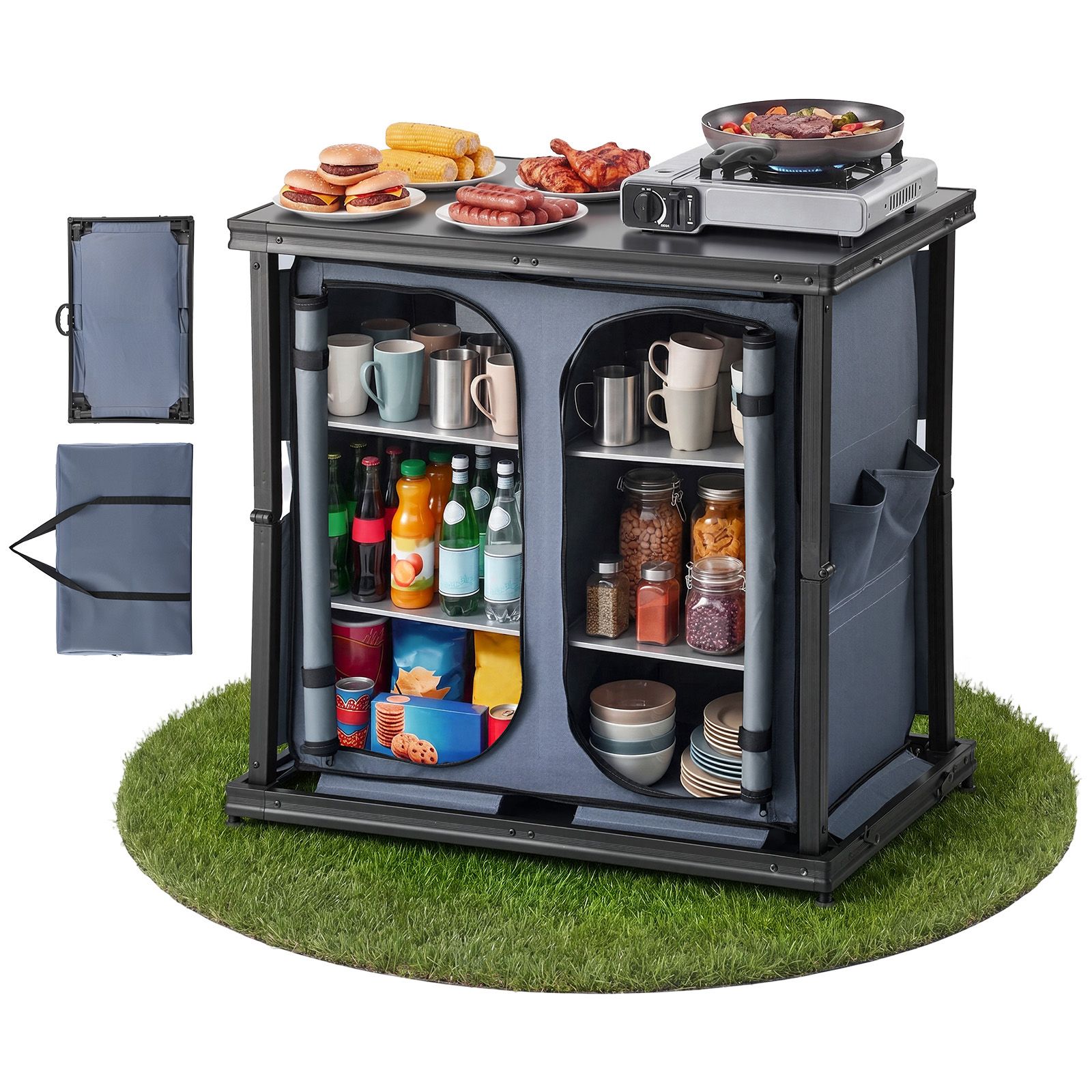 Armoire de rangement pliable p - Outdoor Camping Kitchen Setup avis et prix