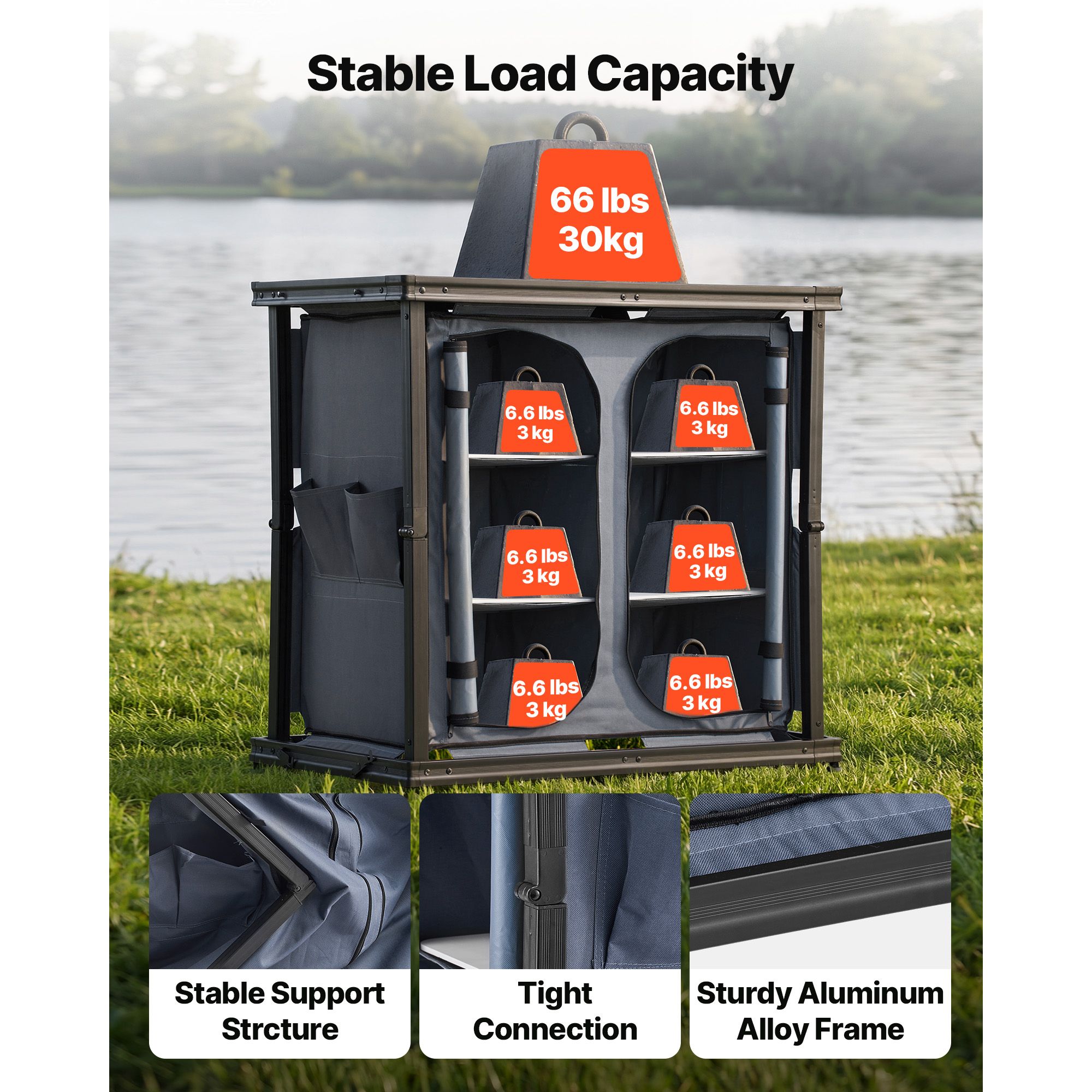 Armoire de rangement pliable p - Outdoor Camping Kitchen Setup avis et prix
