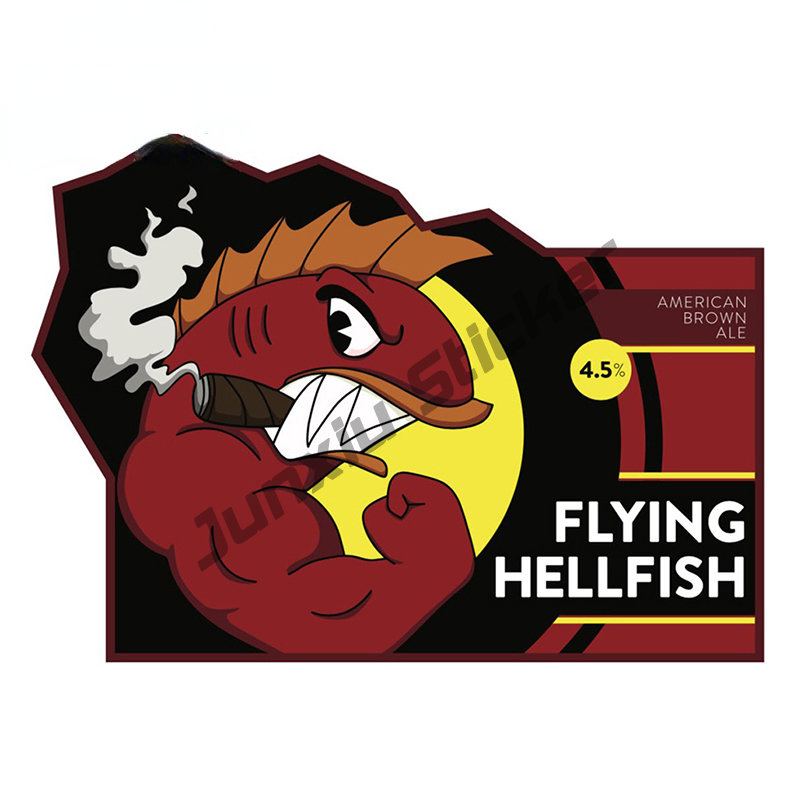 Hellfish Logo vinyle autocolla - Outdoor Camping Logo avis et prix