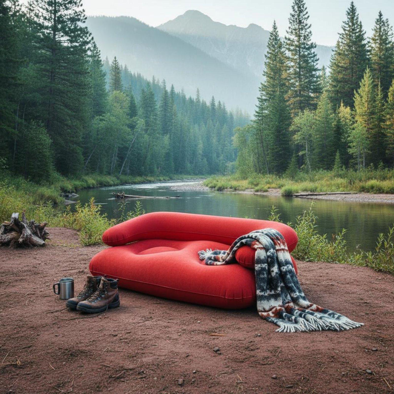 Canapé gonflable floqué en PVC - Outdoor Camping Couch avis et prix