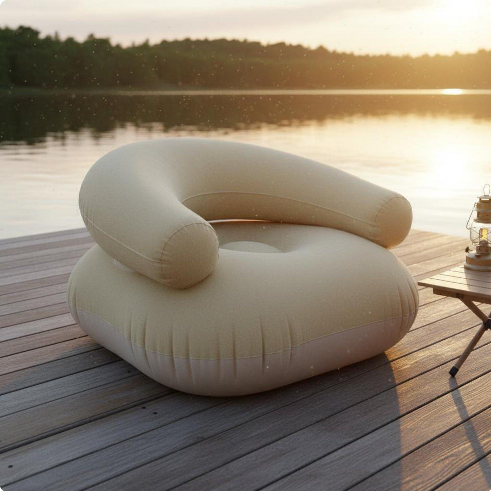 Canapé gonflable floqué en PVC - Outdoor Camping Couch avis et prix