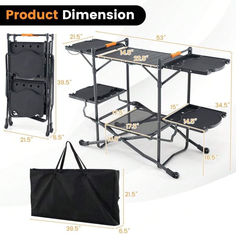 Table de cuisine pliante pour  - Outdoor Camping Kitchen Setup avis et prix
