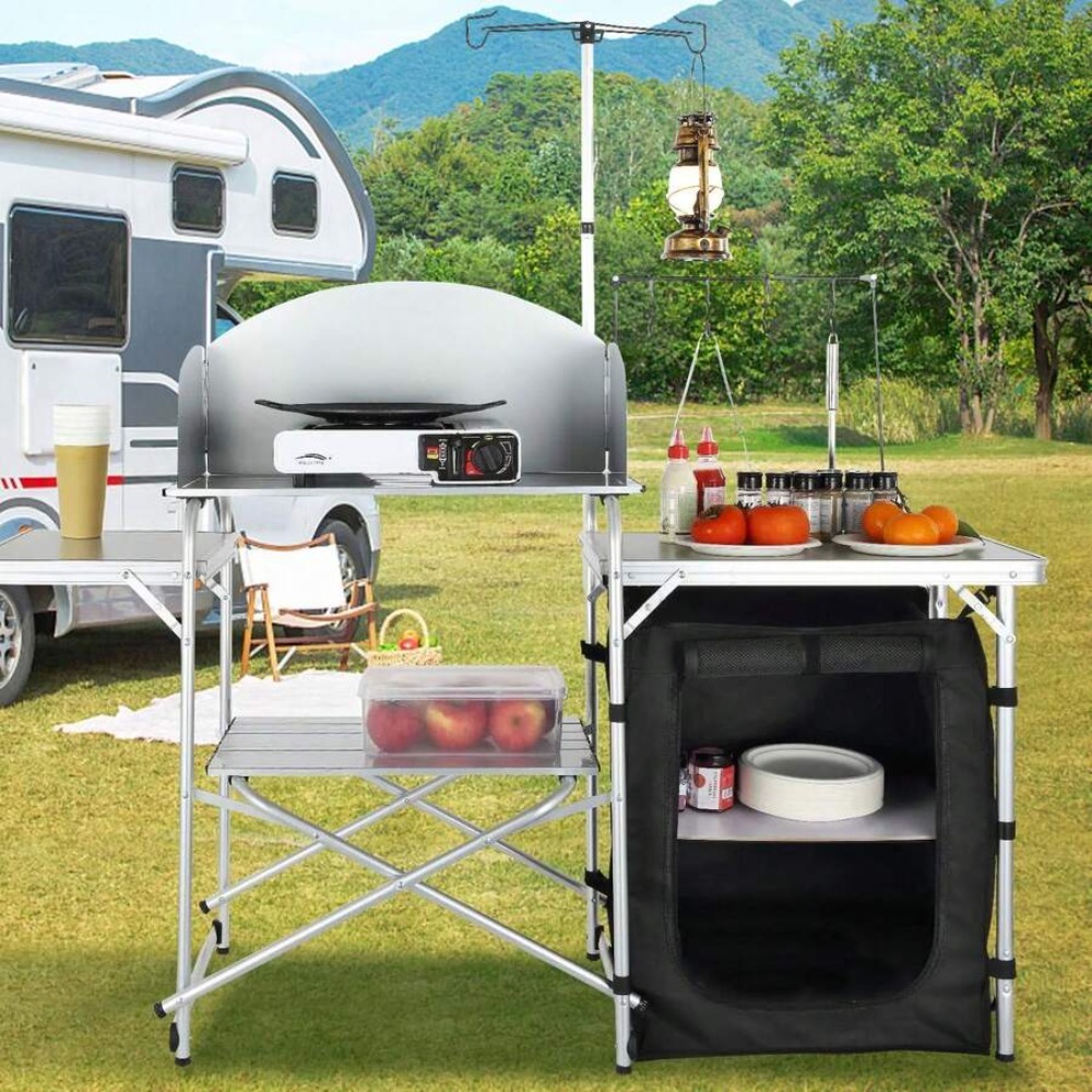 Table de cuisine pliante pour  - Outdoor Camping Kitchen Setup avis et prix