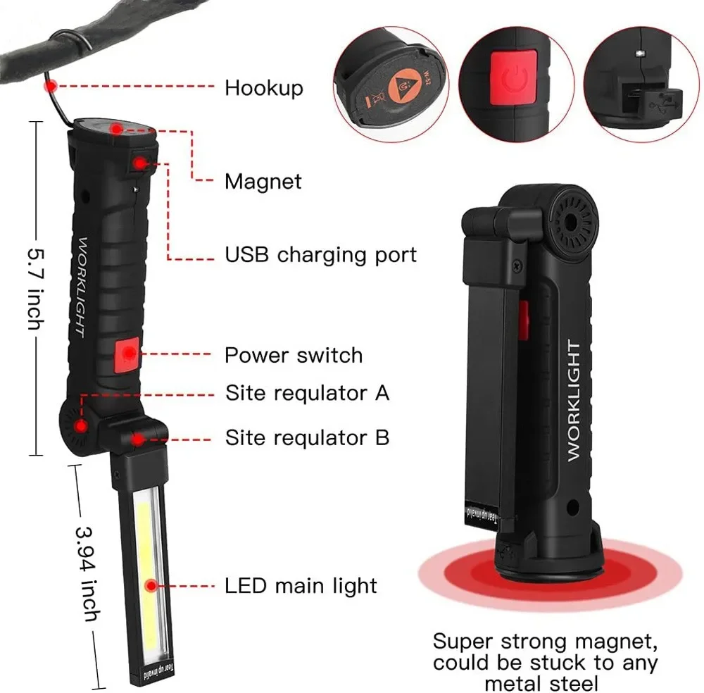 Lampe de poche LED COB Portabl - Outdoor Camping Adventure Lamp avis et prix