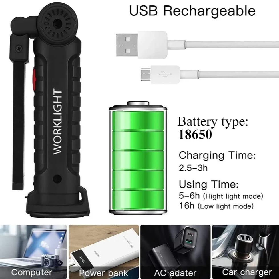Lampe de poche LED COB Portabl - Outdoor Camping Adventure Lamp avis et prix