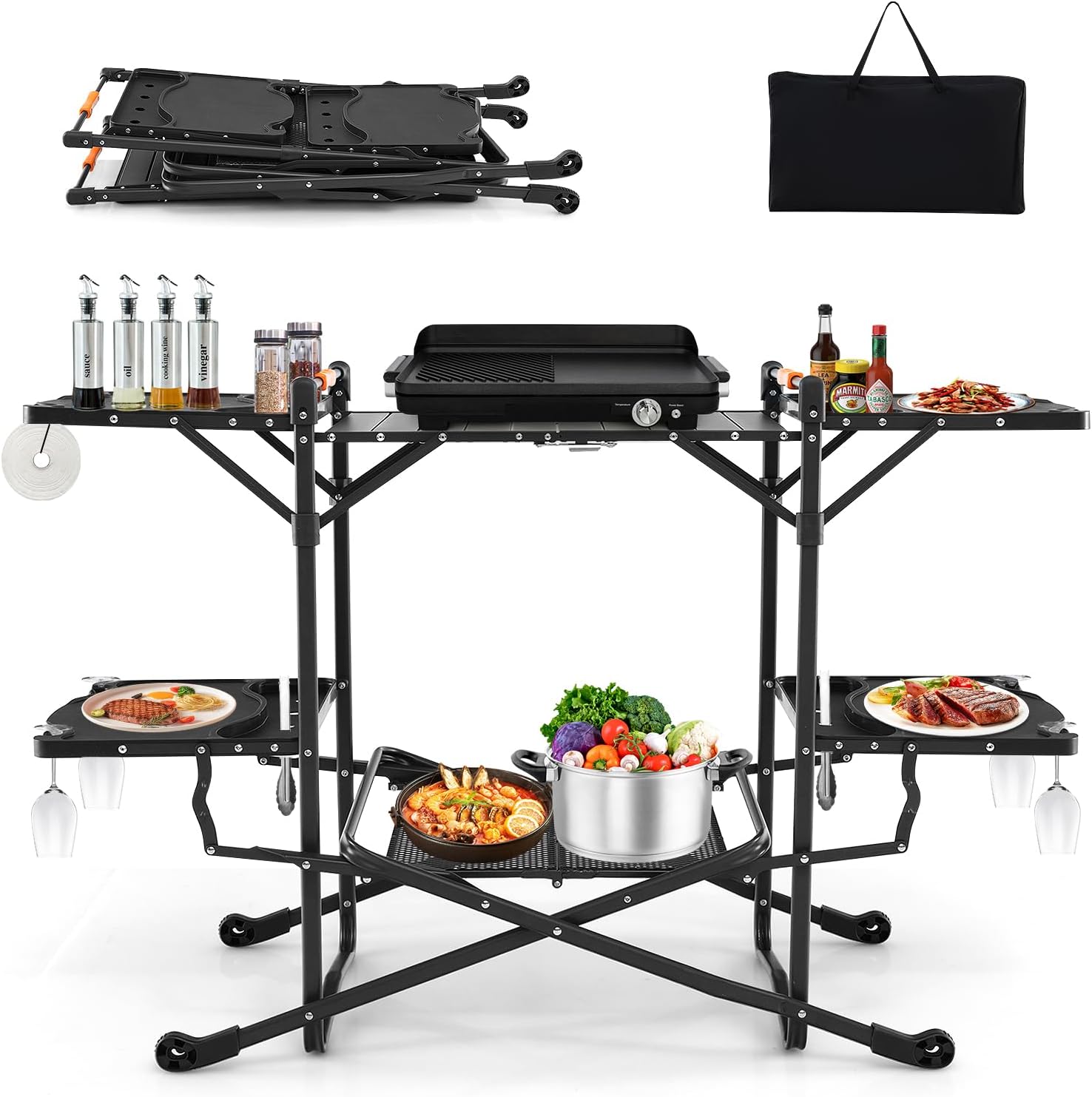 Table de cuisson pliante porta - Outdoor Camping Kitchen Setup avis et prix