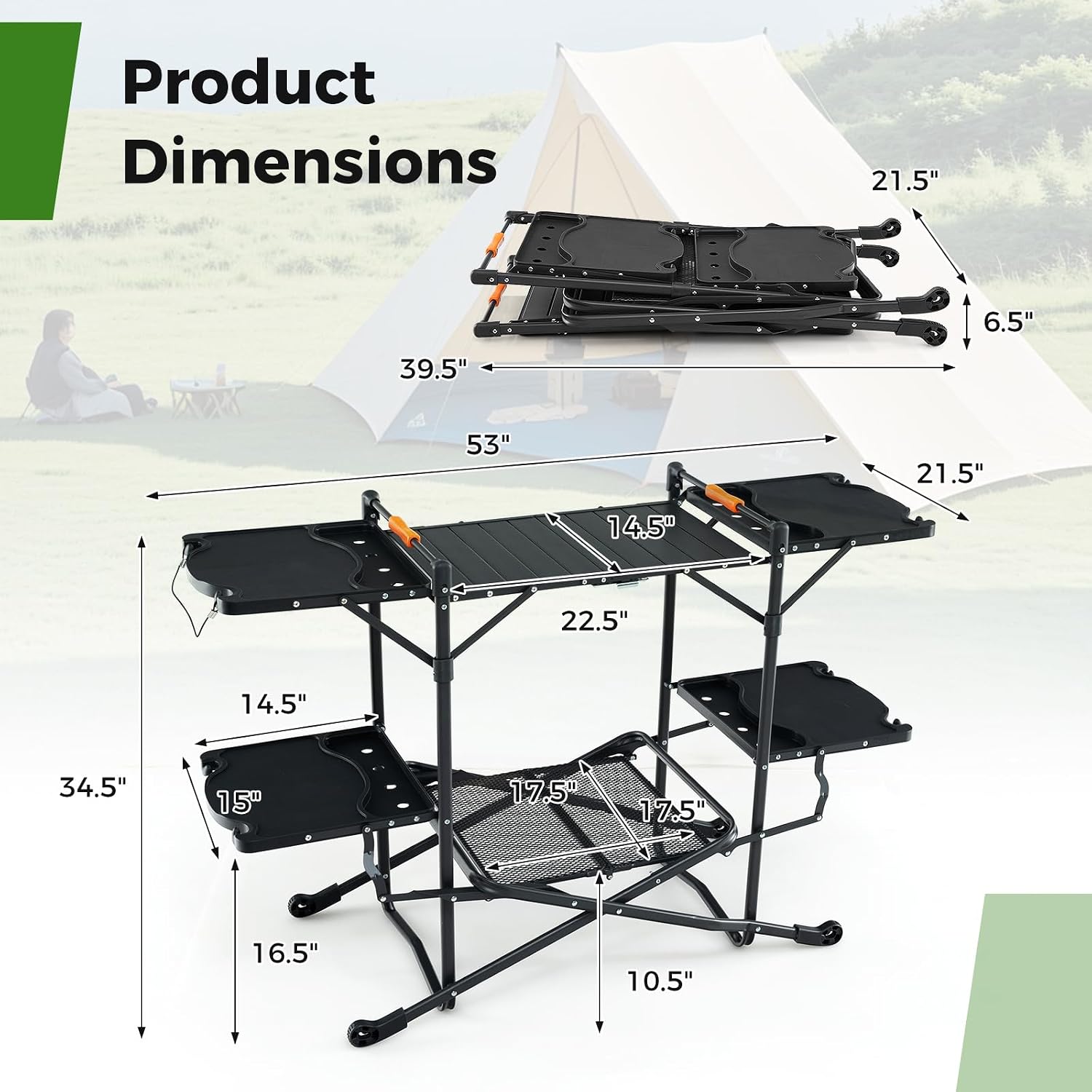 Table de cuisson pliante porta - Outdoor Camping Kitchen Setup avis et prix