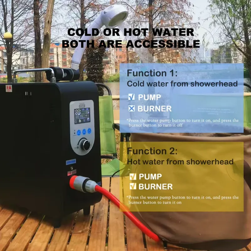 Douche portable chauffante pou - Outdoor Camping Water Heater avis et prix
