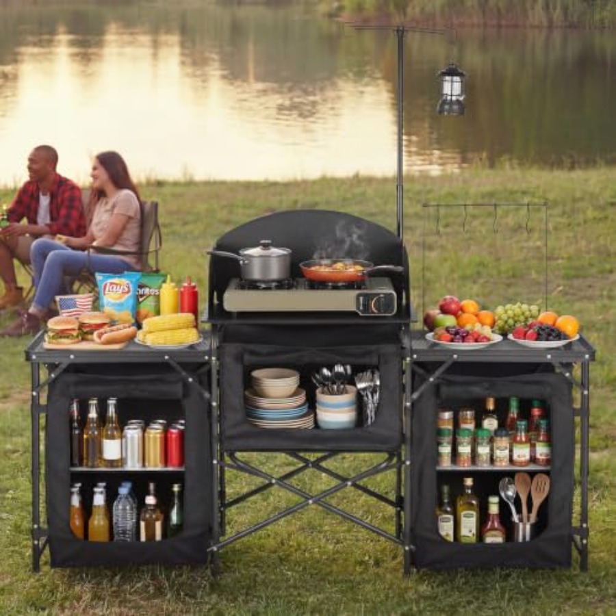 Table de camping pliante, tabl - Outdoor Camping Kitchen Setup avis et prix