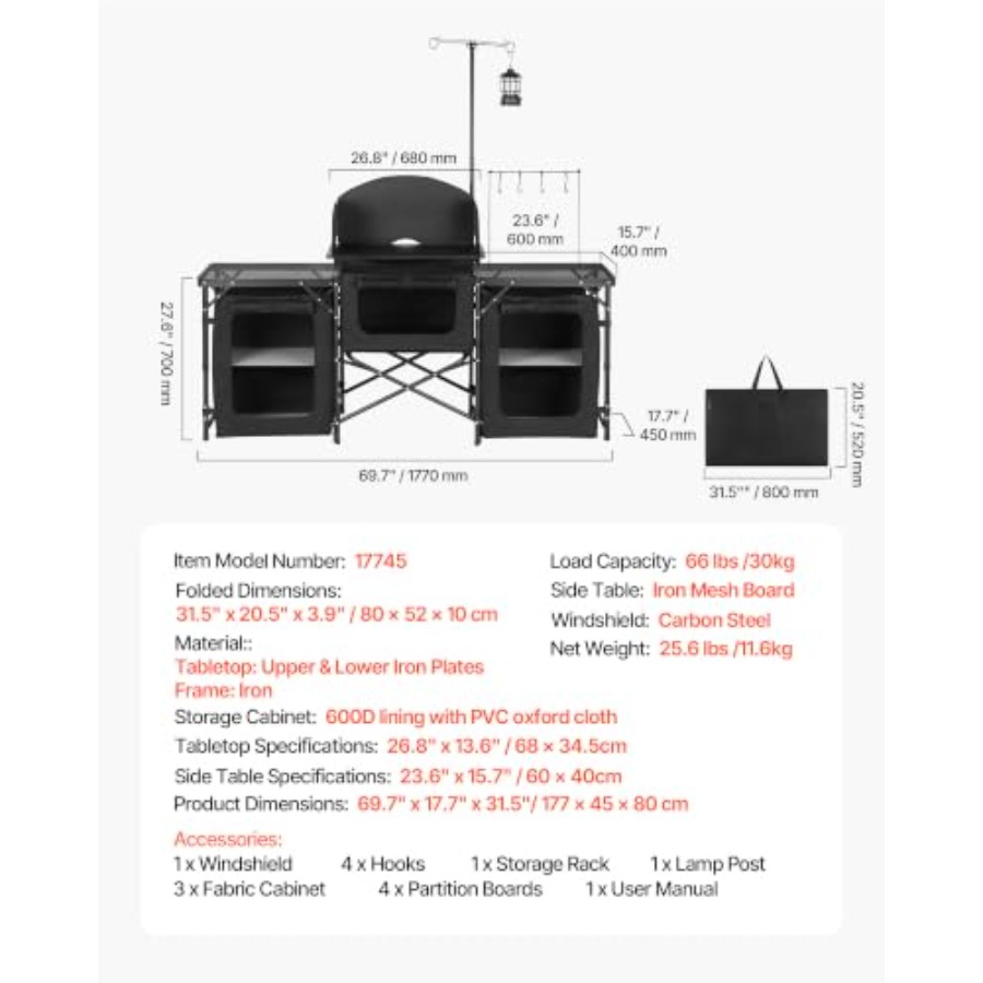 Table de camping pliante, tabl - Outdoor Camping Kitchen Setup avis et prix