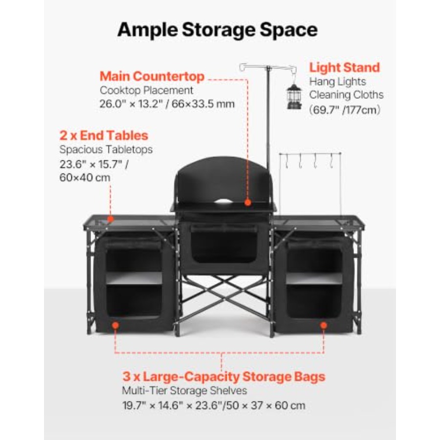 Table de camping pliante, tabl - Outdoor Camping Kitchen Setup avis et prix