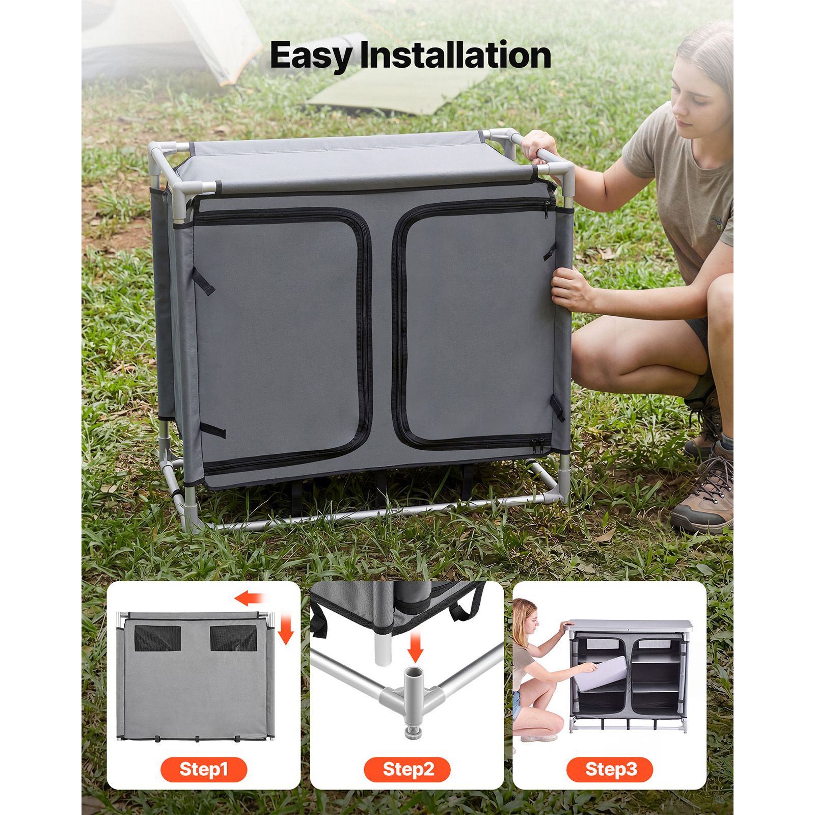 Armoire de rangement pour le c - Outdoor Camping Kitchen Setup avis et prix
