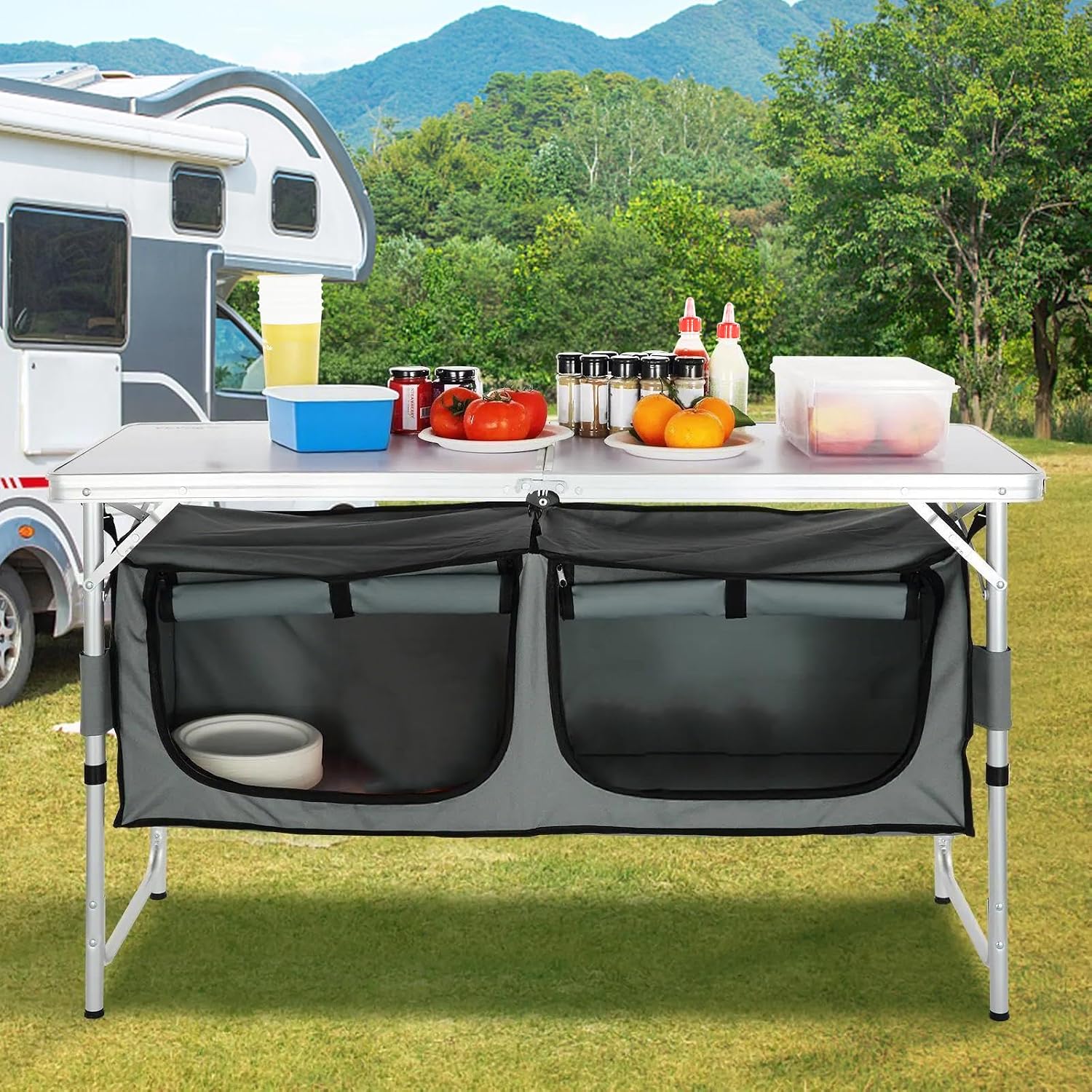 Station de cuisine de camping, - Outdoor Camping Kitchen Setup avis et prix