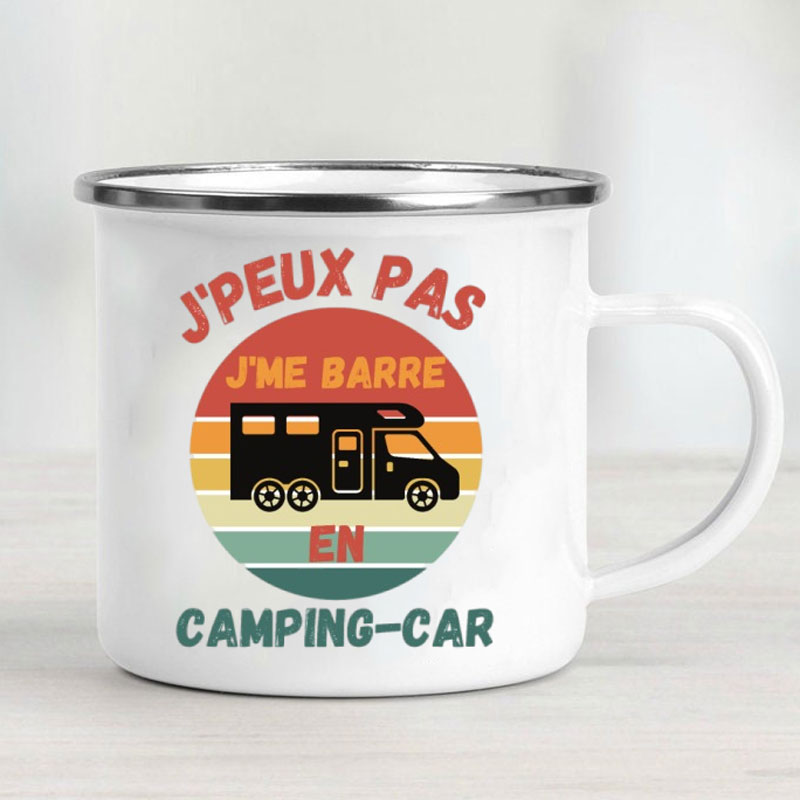Mug en émail pour camping-car, - Outdoor Camping Van avis et prix