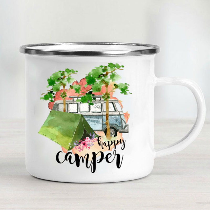 Mug en émail pour camping-car, - Outdoor Camping Van avis et prix