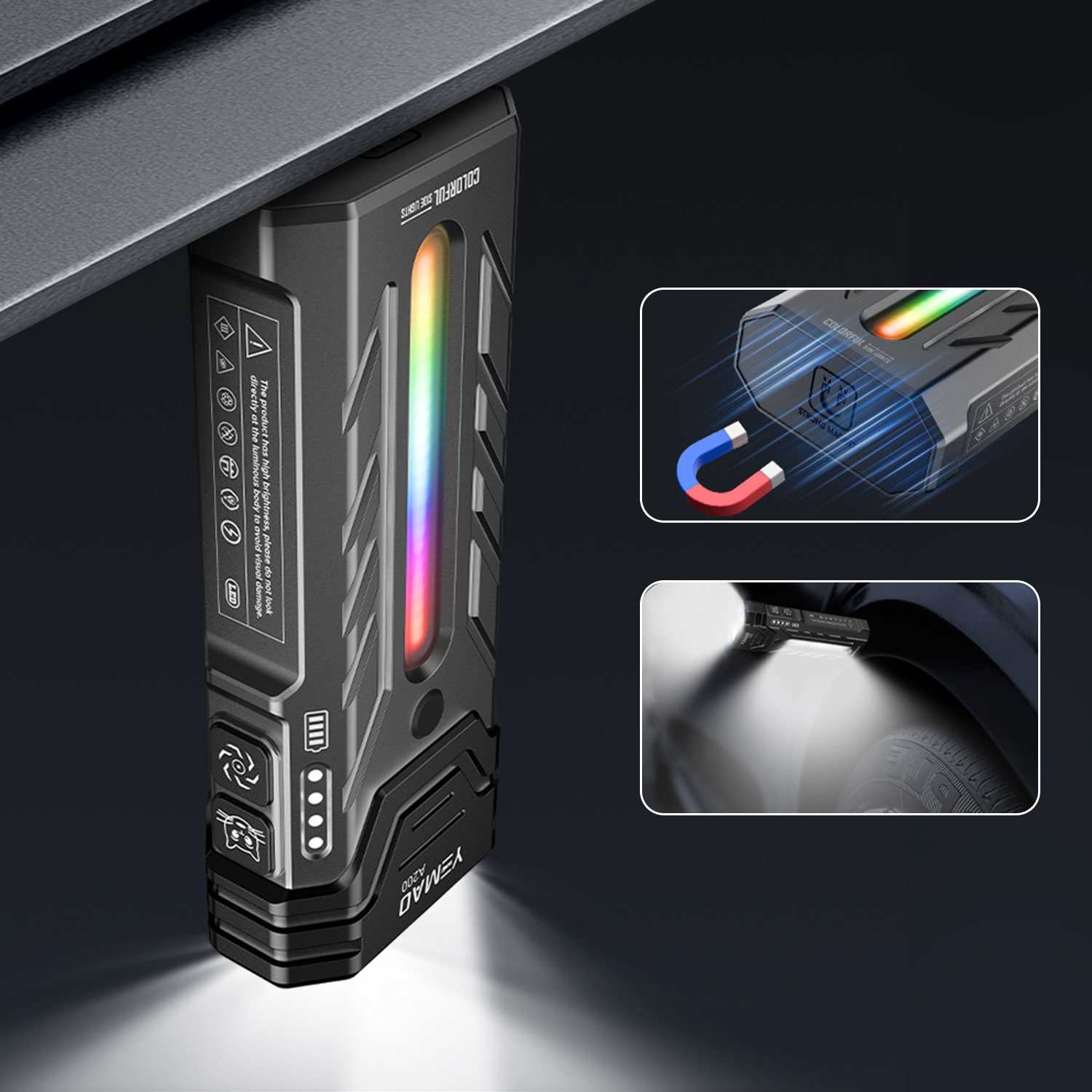 Lampe de poche LED RGB Portabl - Outdoor Camping Items avis et prix