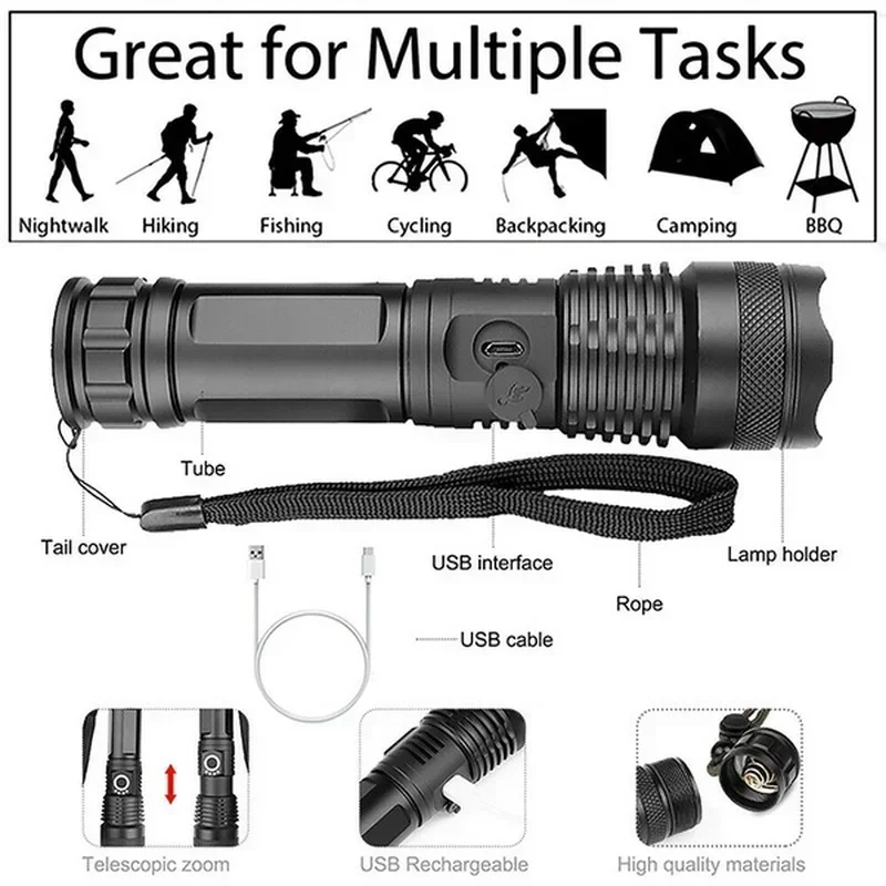 Lampe de poche LED haute puiss - Outdoor Camping Adventure Lamp avis et prix