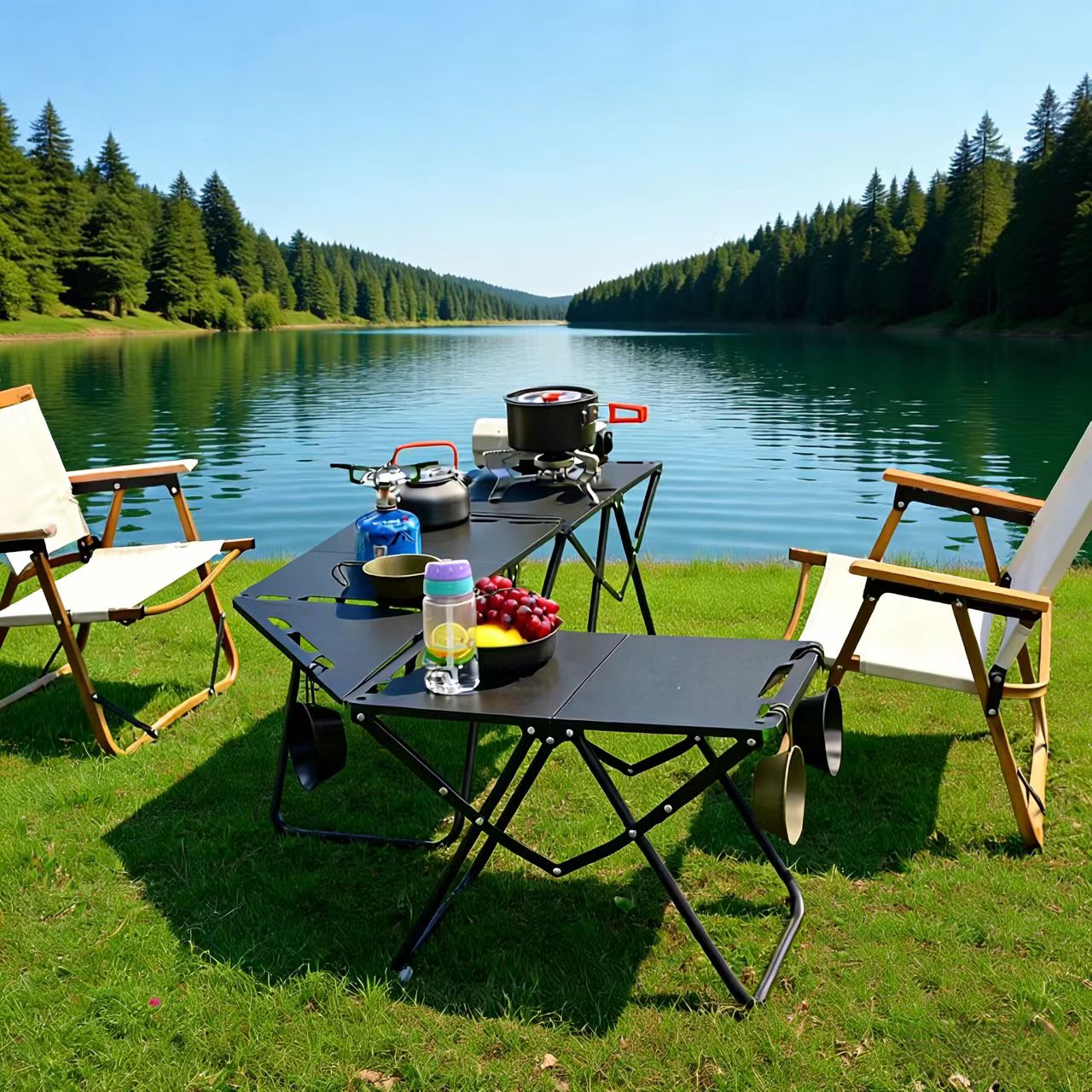 Table tactique pliable en acie - Outdoor Camping Kitchen Setup avis et prix